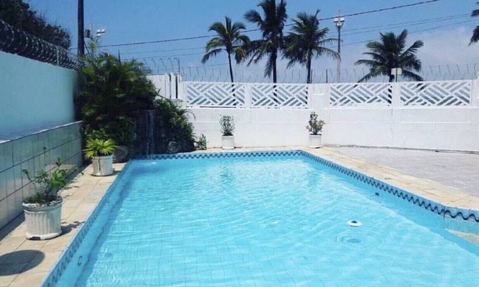 Mongagua Casa | Beira Mar Casa con piscina y cascada en Mongaguá con 06 suites