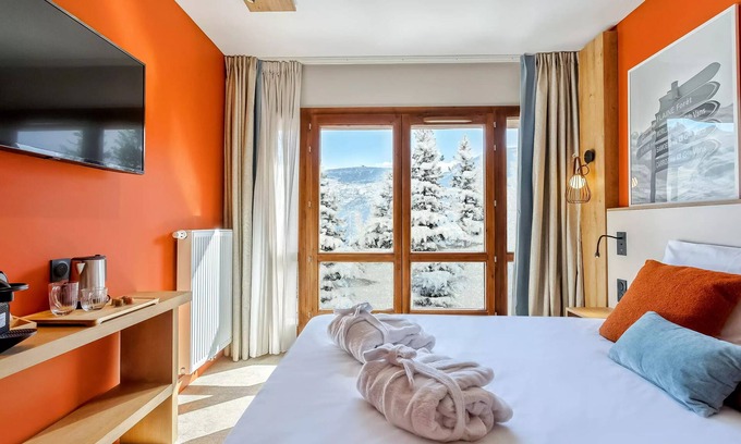 Flaine Apartamento | Belambra Clubs Flaine Panorama - All inclusive - Premium Room 2 Adults View Balcony