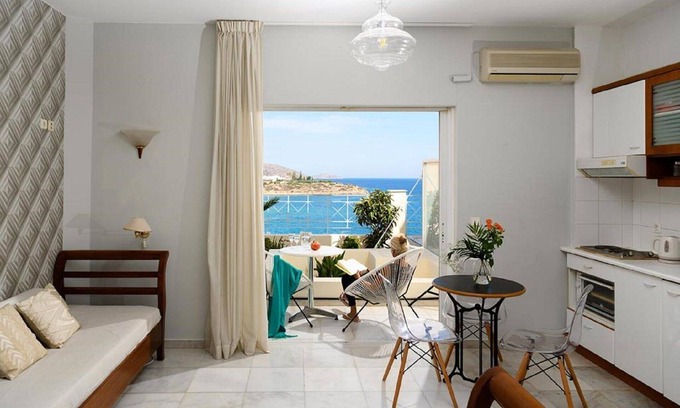 Agios Nikolaos Casa | Bellevue Suites Apartment 3 with Sea View