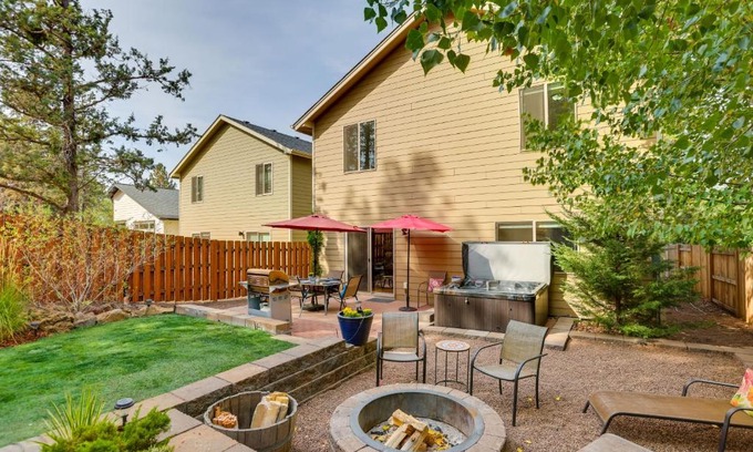 Old Farm District Casa | Bend Getaway with Private Hot Tub, Patio and Grill!