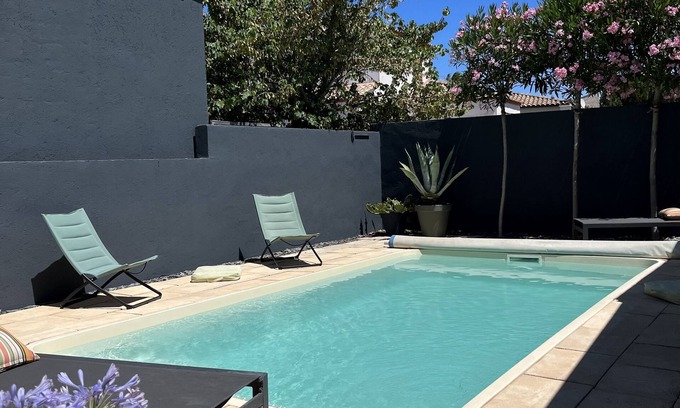 Cers Villa | ENTRE BÉZIERS Y VALRAS BEACH BEACH CON JARDÍN Y PISCINA PRIVADA