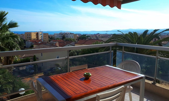 Saint-Laurent-du-Var Apartamento | Entre Niza y Cannes, vista panorámica al mar, piscina