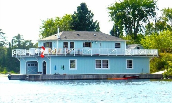 Kenora Cabaña | Big Blue barco - Private Island-Kenora, lago de los bosques