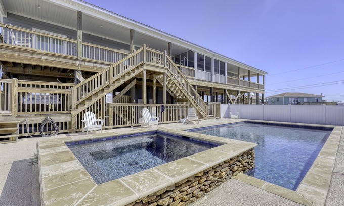 Dauphin Island Casa | Nuevo, hermoso 5/5 Gulfside Beach House con piscina, jacuzzi, Great Gulf Views!