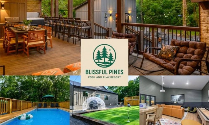 Broken Bow Cabina | Blissful Pines Pool & Play Resort -Sleeps 22