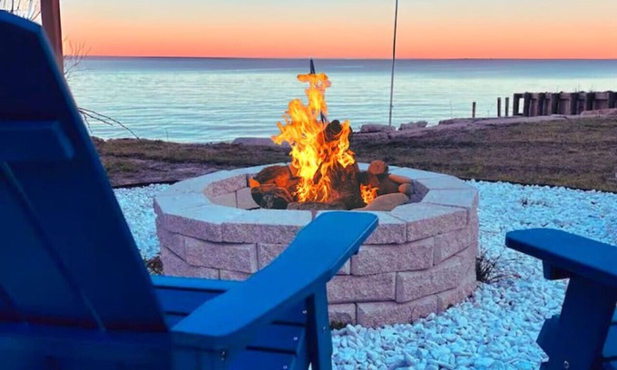 Ocean Springs Casa | Blue Belle Sounds Ocean Front - Private Beach Pet Friendly, Hot Tub, Firepit!