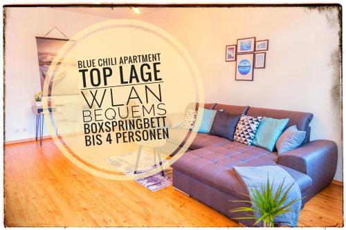 Rathausviertel Apartamento | Blue Chili 01 - TOP City Lage am HBhf Boxspringbett bis 4 Pers