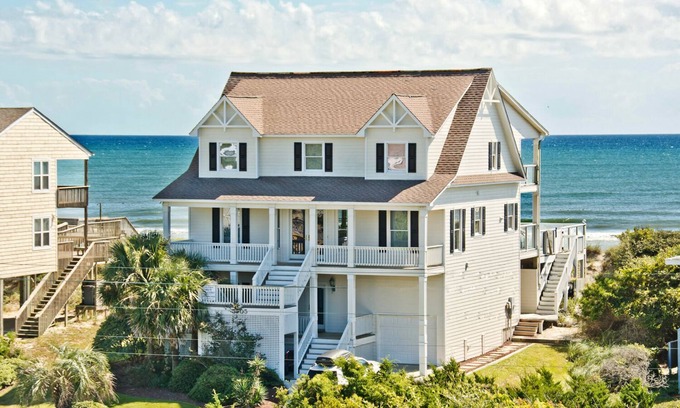 Emerald Isle Casa | Blue Dolphin, Oceanfront House in Emerald Isle, NC!