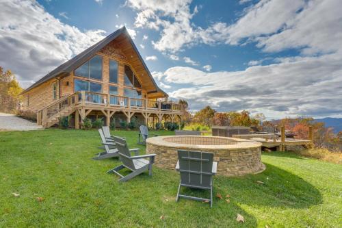 Andrews Casa | Blue Ridge Mountain-View Cabin with Hot Tub and Deck!