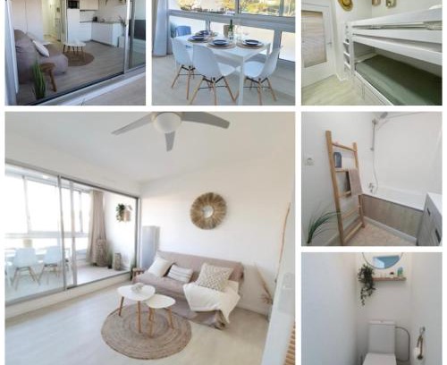 La Petite Motte Apartamento | Blue Sky La Grande Motte Studio -Pool-5min Beach -Queensizebed -WiFi