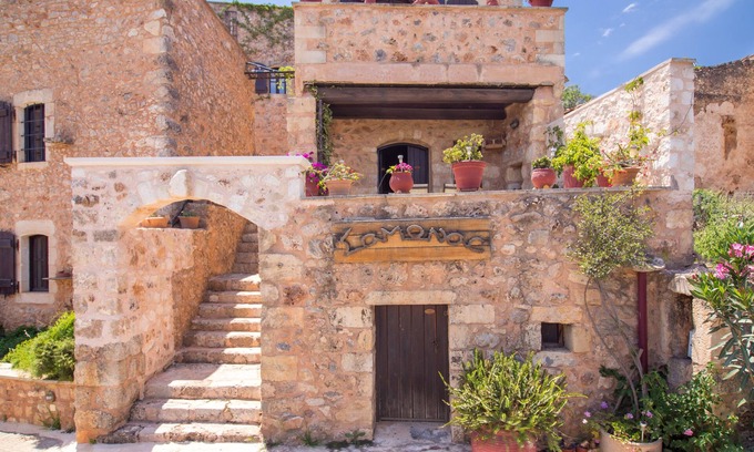 Samonas Casa | Villa azul Mantzourana - 1 dormitorio-2 balcones -Vista al mar y montaña