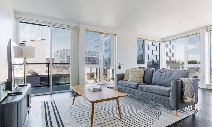 Wilburton Apartamento | Blueground | Wilburton, rooftop & w/d, nr garden