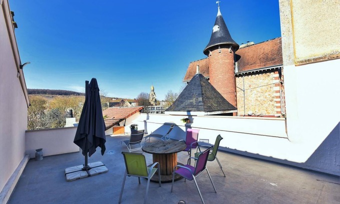 Epernay Apartamento | BnB Epernay Terrace 86 Exceptional apartment in Epernay with terrace and spectacular view of the Champagne vineyard