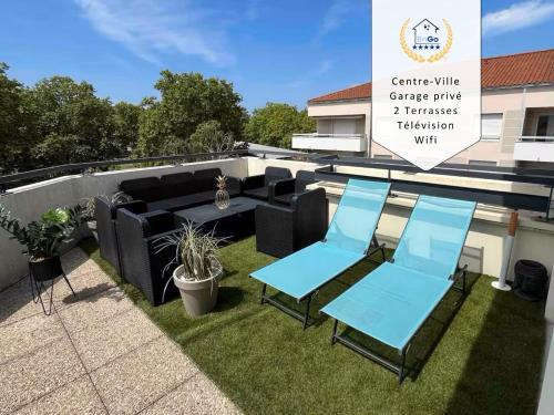 Etat Unis - Le Bocage Apartamento | BnGo I Immense RoofTop Lyon I 2 chambres, 4 places parkings, 2 immenses terrasses, 8 personnes