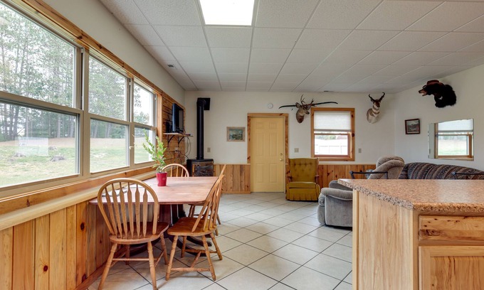 Rhinelander Cabina | Boat Dock & Fire Pit: Lakefront Monico Home!