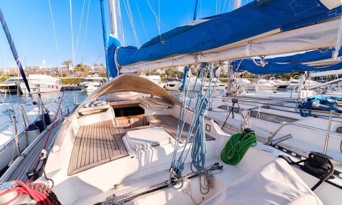 Pointe Croisette Alquiler De Eote | Barco "Voilier de 12 m à Quai Port Canto" con Wi-Fi & A/C