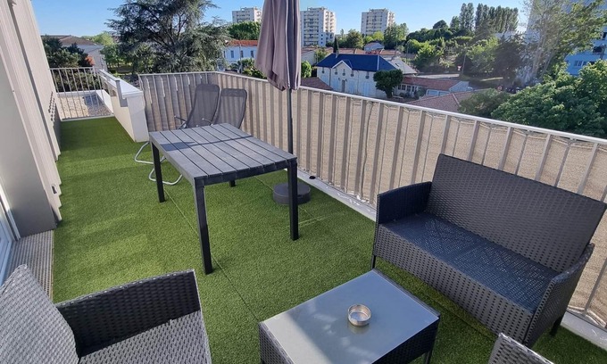 Merignac Apartamento | ★ Bohème chic ★ Parc Bourran ★ 4 pers ★ Netflix ★