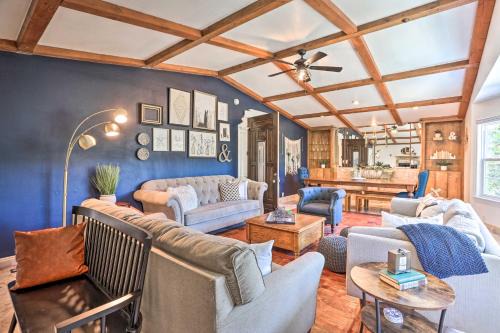 Crestline Casa | Boho-Chic Home with Game Room Near Lake Gregory!