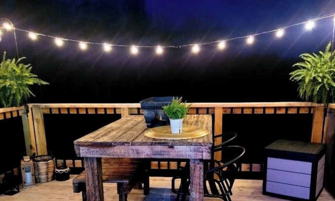Spruce Pine Cabina | “Little Blue Cabin Cozy Boho Hideaway Jacuzzi, Fire Pit & Close to BRP”