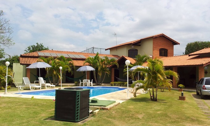 Boituva Casa | Sitio - Comodidad y seguridad - 4 suites - 114 KM desde SP - Gran piscina climatizada