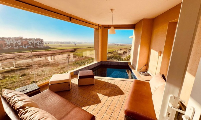 Cherrat Apartamento | Bouznika Escape: Vue Océan, Bassin Privé, Plage, Surf, Piscine, Randonnée & Vélo