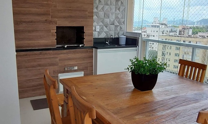 Parque Enseada Apartamento | Apartamento Novo com Varanda Gourmet e Vista mar