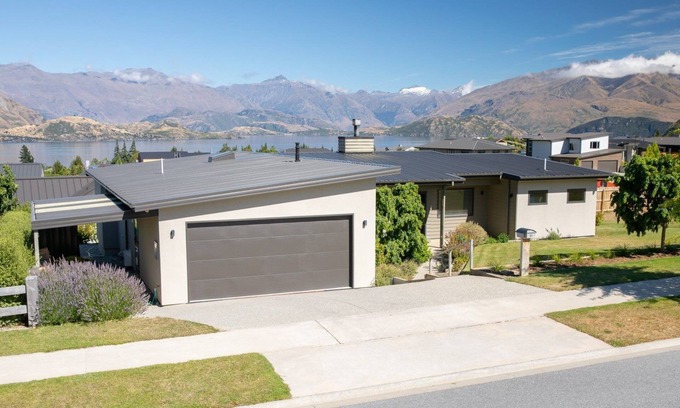 Wanaka Casa | Impresionantes vistas al lago y a la montaña en la bahía de la península de Wanaka