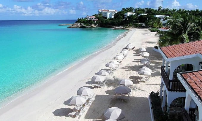 West End Village Hotel | Breathtaking Sunset at Our Beach Front Stay | Living Area & Private Patio