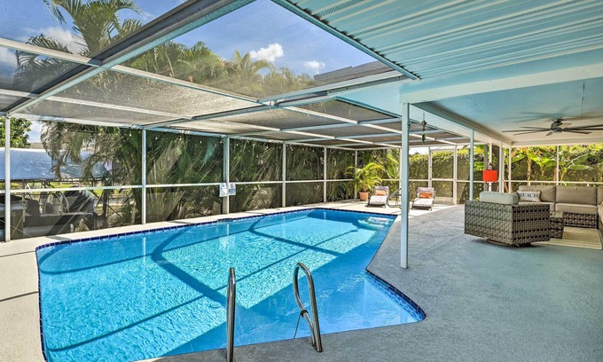 Lochmoor Waterway Estates Casa | Bright + Airy Canalfront Getaway w/ Heated Pool!