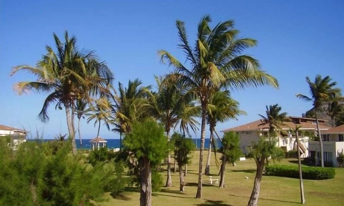 Frigate Bay Condominio | Brillante, Breezy Condo en la costa Palmy