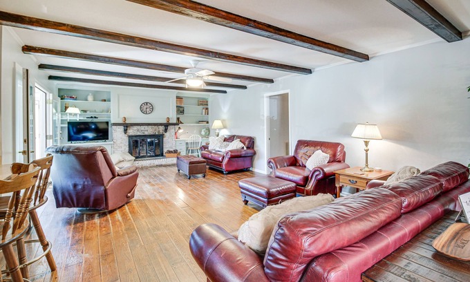 Cartersville Casa | Bright Cartersville Home w/ Fire Pit & Sunroom!