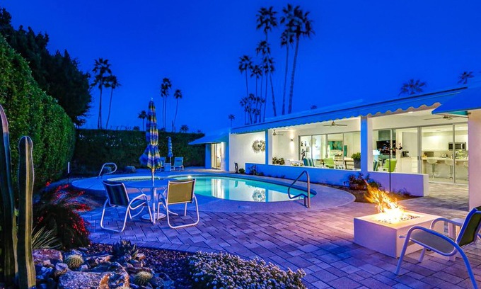 Deep Well Ranch Casa | Bright mid-century modern home w/ private pool and spa, gas grill, dogs welcome