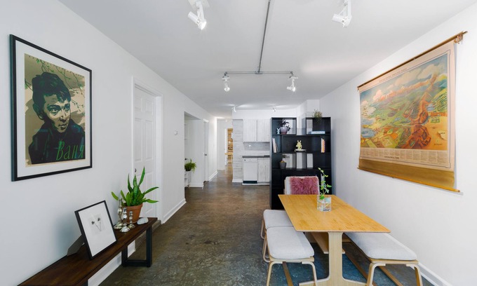 East Williamsburg Casa | Bright & Spacious Garden Apartment with workspace in Vibrant Bushwick + Parking!