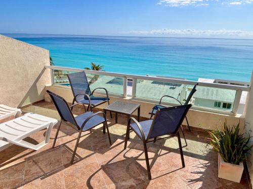 Zona Hotelera Apartamento | Brisas Shores Penthouse Beachfront, Ocean View Terrace Cancun Hotel Zone, 2 bedrooms