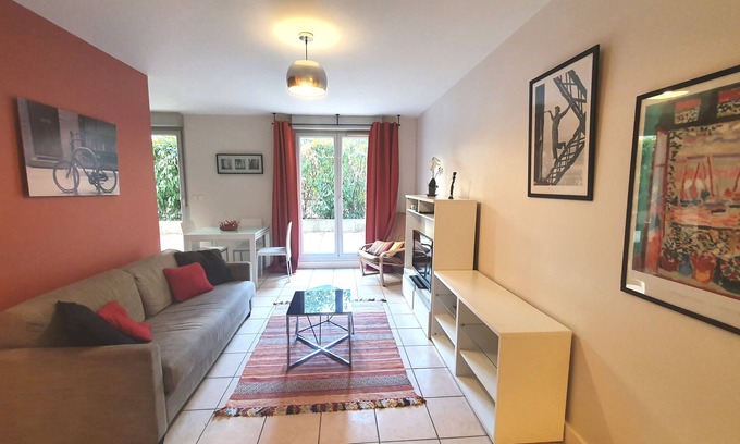 Jules Ferry - Recamier Apartamento | Brotteaux / Quiet T2 47m², Terrace & Private garage