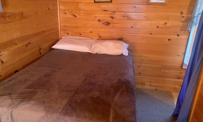 Winter Cabaña | Bucktail Lodge Bayview Cabin, view of the East Fork of the Chippewa flowage