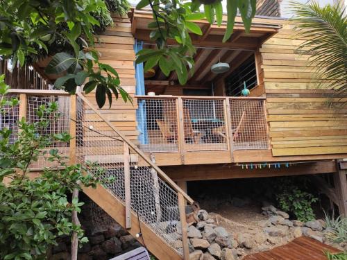 Saint-Leu Casa | Bungalow écologique avec toilettes sèches LEU KABANON vue mer