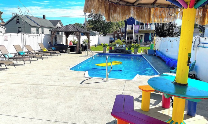 Sandusky Casa | BUOY HOUSE SANDUSKY: Heated, in-ground pool, your own oasis!