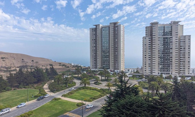 Concon Apartamento | Burgundy View 1BR W/View, Balcony & Parking.