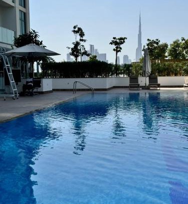 Jadaf Apartamento | Burj Khalifa view modern 1BHK with balcony