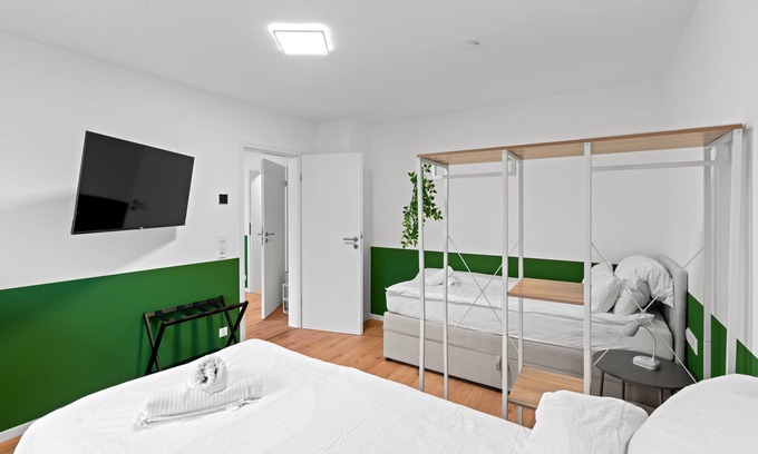 Oberkochen Apartamento | Sueño para viajes de negocios 2 hab 5 pers | balcón, lavadora-secadora