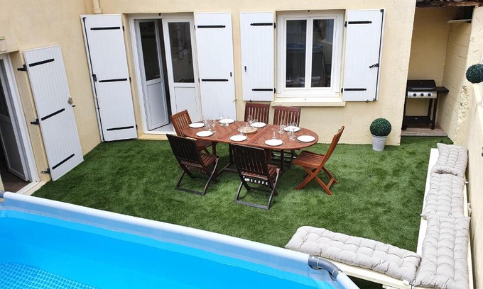 Valras-Plage Apartamento | Cœur de Valras, Mer à 400m - Piscine Privée - Clim