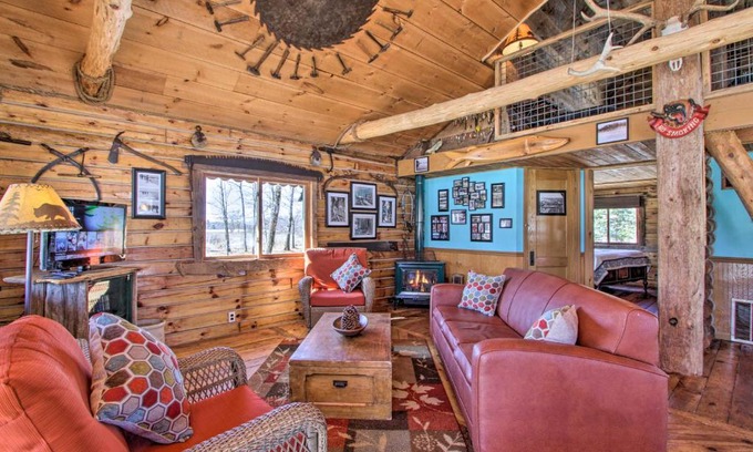 Nekoosa Casa | Cabin on Private Island Less Than 6 Mi to Sand Valley Golf