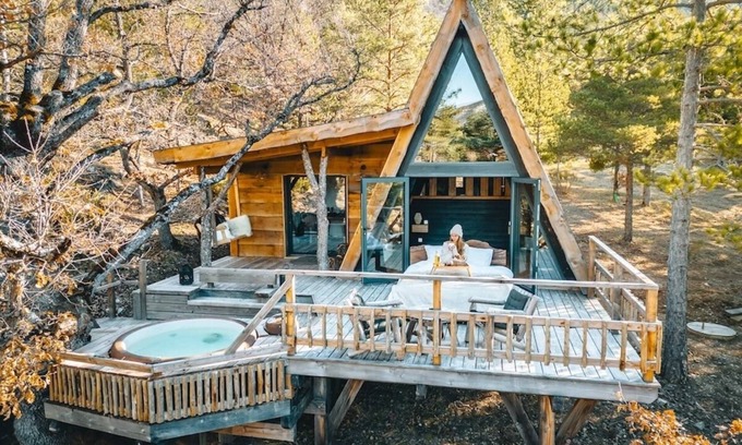 Serres Cabina | Cabin with private Jacuzzi - Petite Buëch