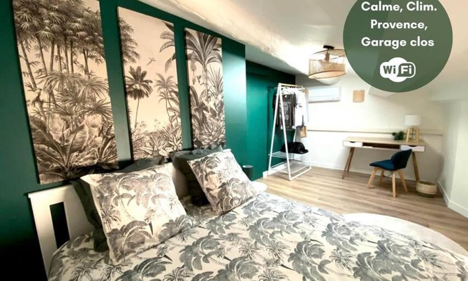 Vinon-sur-Verdon Apartamento | Calme - Center - WiFi - Clim - Verdon 300m - Parking