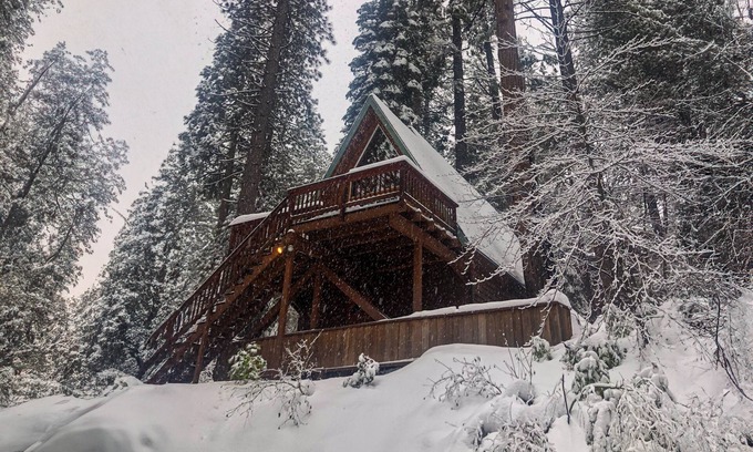 Arnold Cabina | Calming, dog-friendly cabin in the woods with firepit, deck & board games