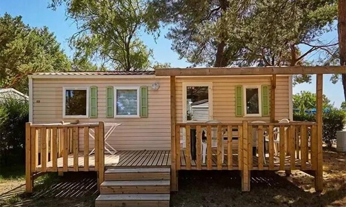 Saint Laurent de la Pree Casa | Camping Domaine des Charmilles **** - Mobile Home Confort XL 3 rooms 4 people
