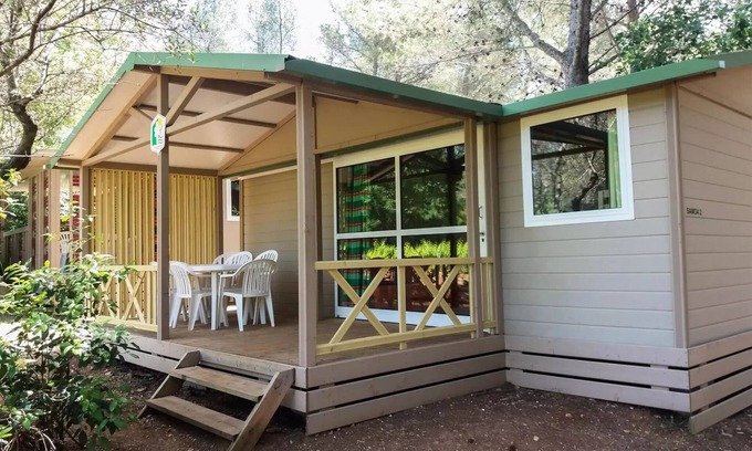 Carqueiranne Chalet De Esquí | Camping Le Beau Vézé **** - Chalet Samoa 4 habitaciones para 6 personas