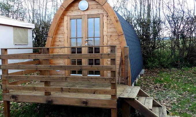 Verteillac Chalet De Esquí | Camping Le Pontis*** - Atypical Chalet Tonneau 2 people