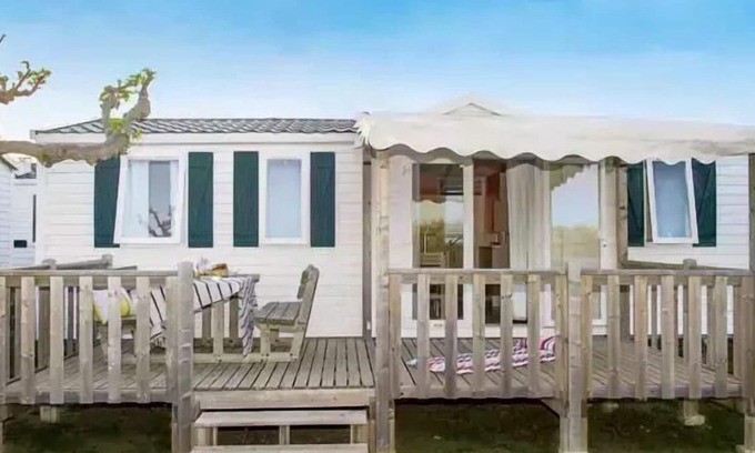 Lancieux Casa | Camping Le Villeu *** - Cozy 4-room mobile home for 6 people with air conditioning